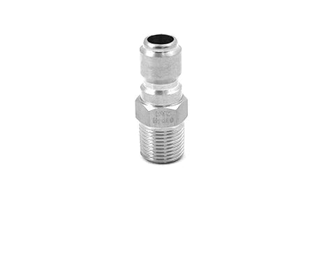 MTM SHORT PROFILE PLATED STEEL QC PLUG 1/4 MPT