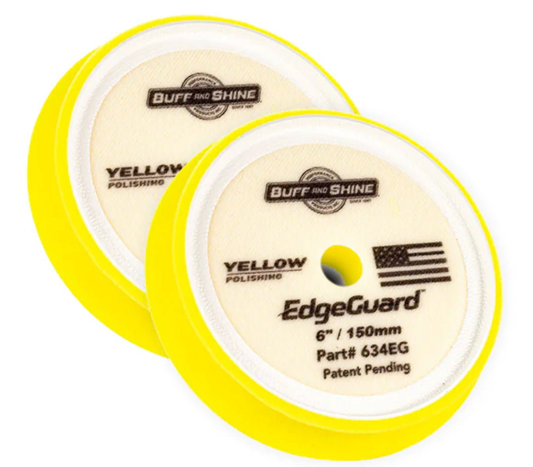 BUFF AND SHINE EDGE GUARD FOAM PAD - YELLOW POLISHING